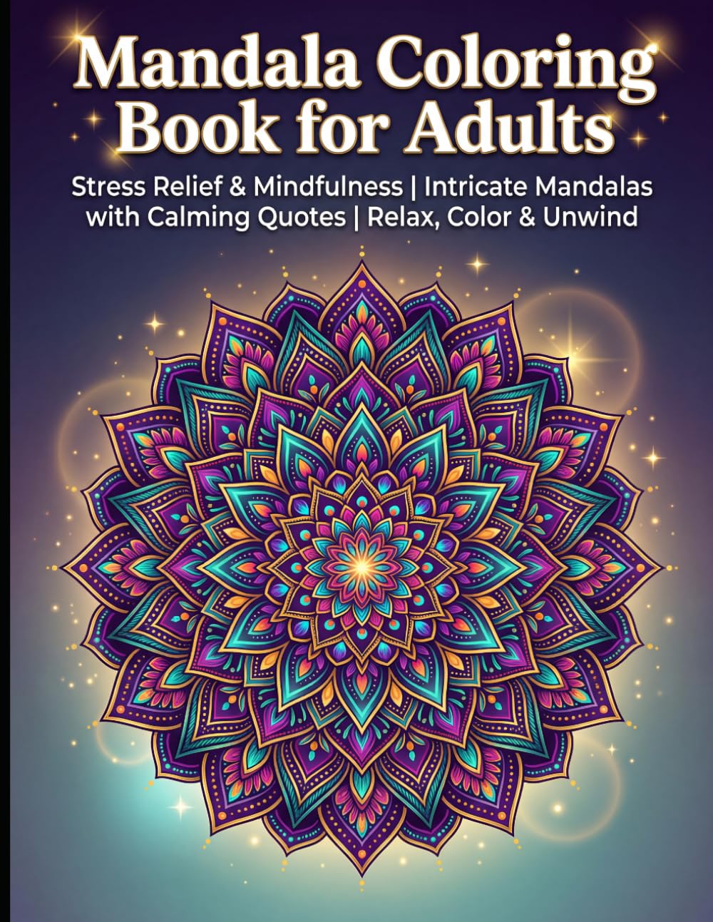 Mandala Coloring Book for Adults Stress Relief & Mindfulness: Stress Relief & Mindfulness | Intricate Mandalas with Calming Quotes | Relax, Color & Unwind