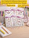 TERA13 Rhinestone Sticker Set | Total 1355 Self Adhesive Gems, Multicolor Decorative Stickers for Crafts, Kids DIY, Phone, (Items of 1) (Pack of 12 Mix Design Sticker) gallery image