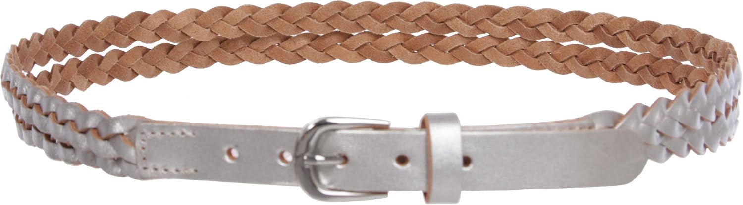Beltiscool Women's Double Braided Skinny Leather Belt