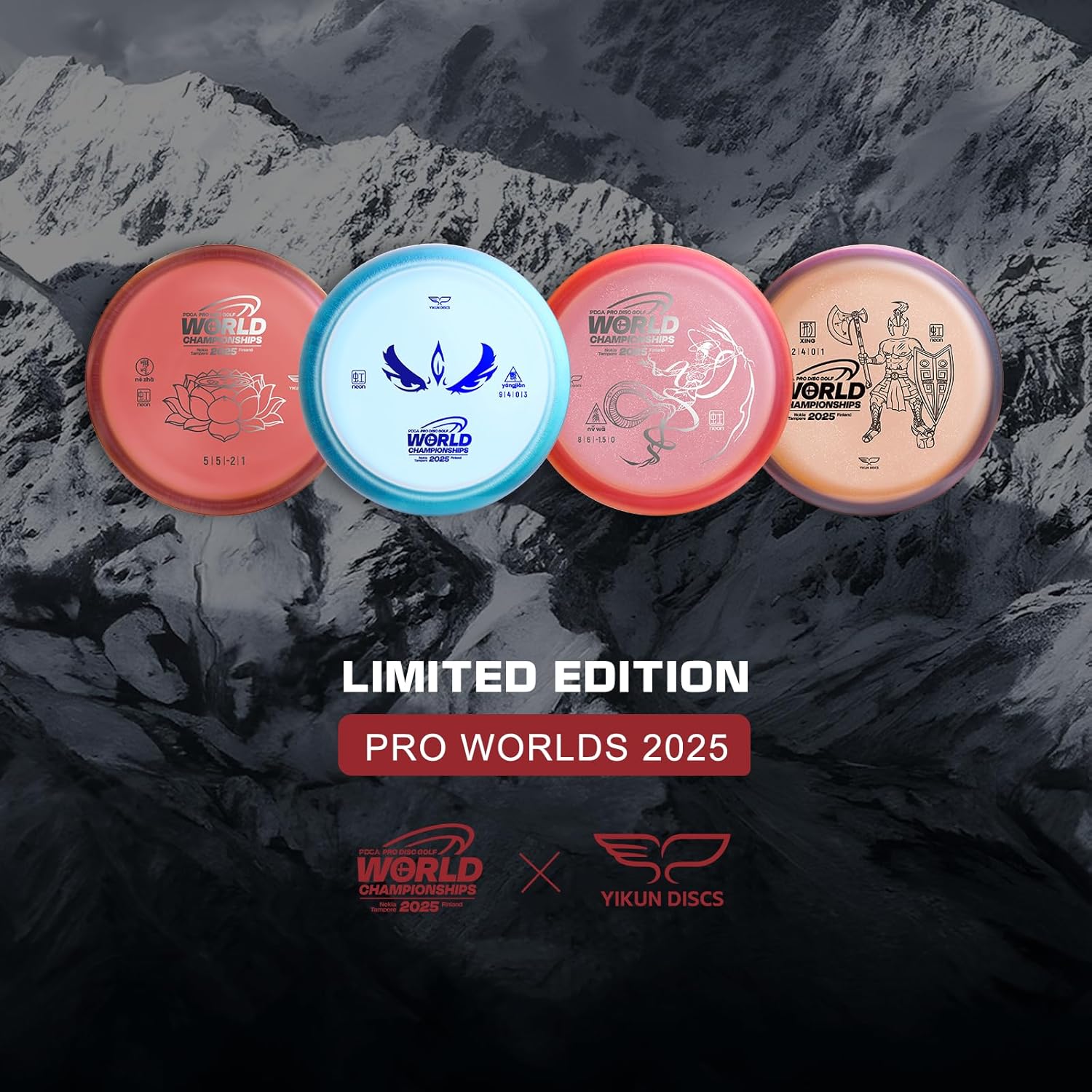 Yikun PDGA Disc Golf Fairway Driver|Pro Worlds 2025 Limited Edition| 170-176g Perfect for Outdoor Games and Competition