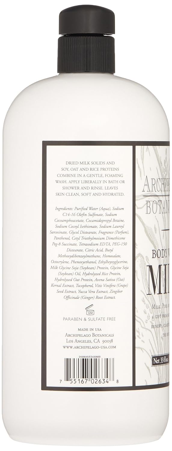 Archipelago Milk 33oz Body Wash : Bath And Shower Gels : Beauty & Personal Care