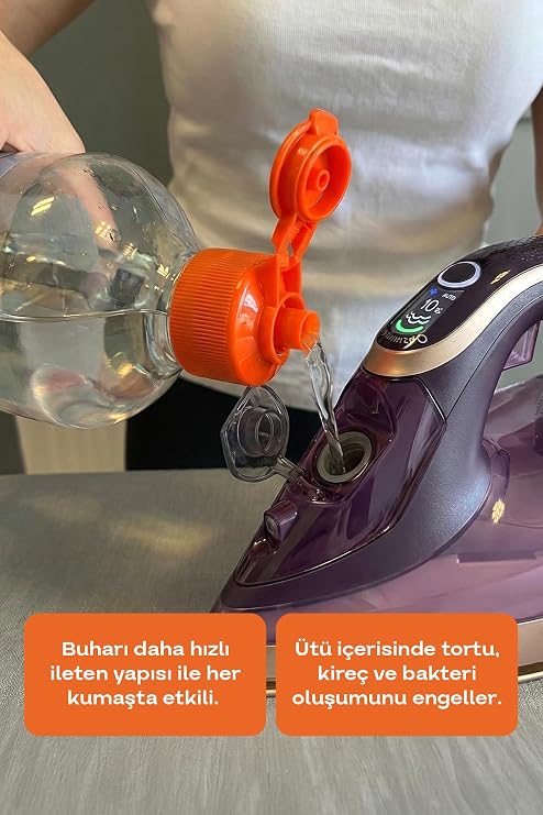 Zahmetsiz, Kolay ve Hızlı Ütüleme 2 Adet 500 ml - Ütü, Buhar Kazanlı Ütü ve Kırışık Giderici Ütüler Için | Zahmetsiz, Kolay ve Hızlı Ütüleme | %0 Kimyasal