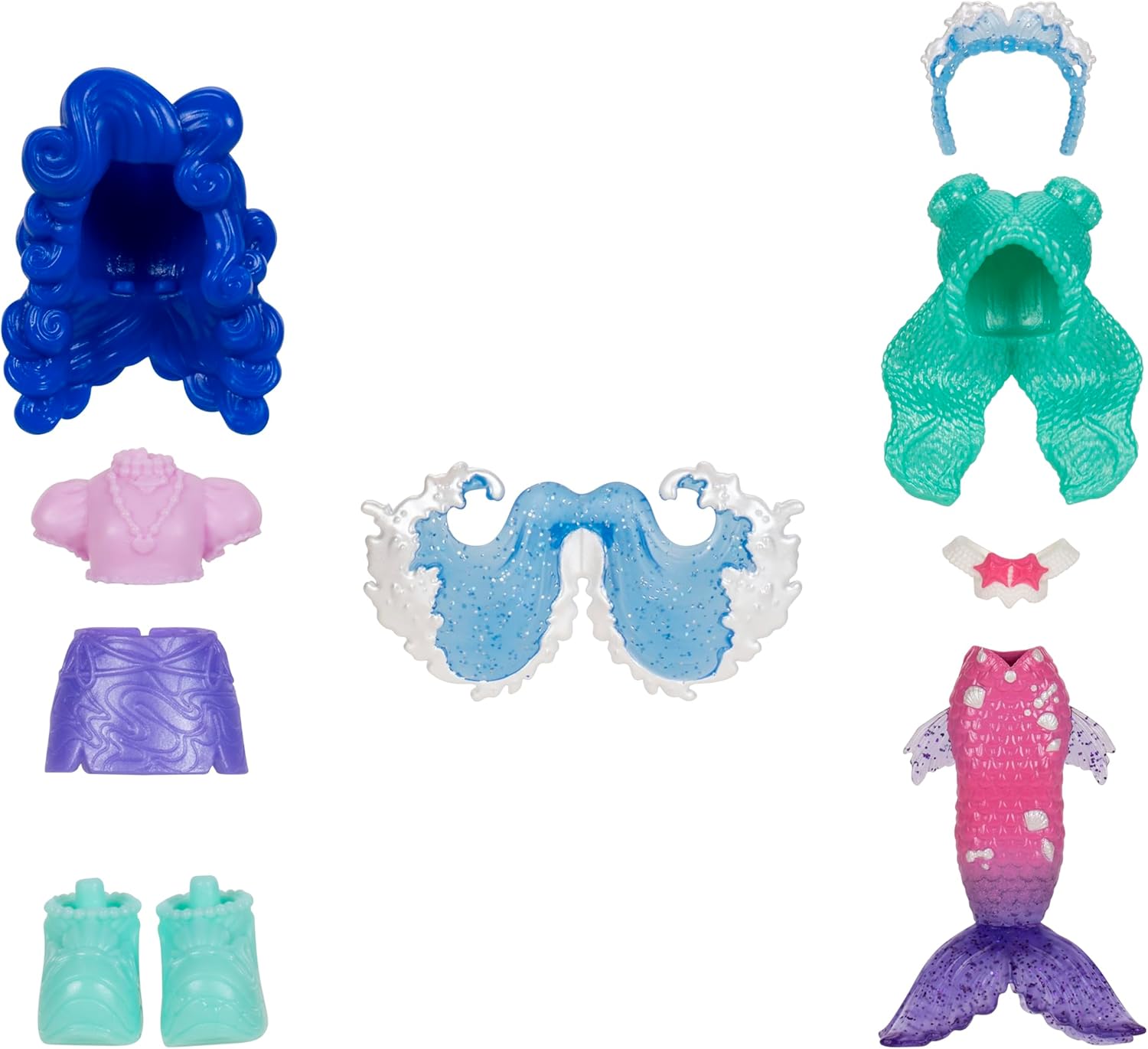 Royale High 3” Water Mermaid Fashion Doll - 1 Figure with 9 Fashion Accessories - Virtual Item Code Included - Series 3 - Ages 5+
