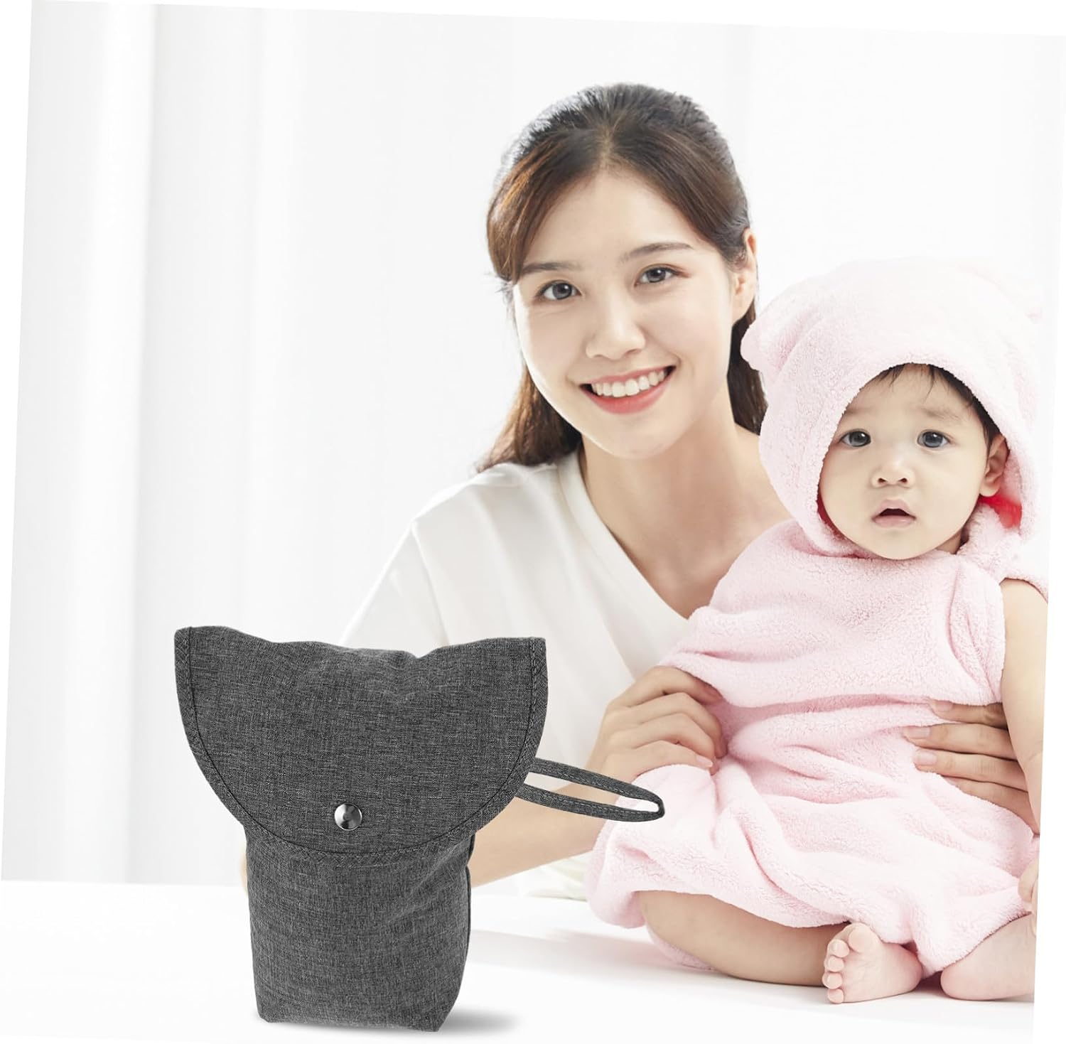 2pcs Diaper Wet Bags Portable Waterproof Nappy Storage Organizer for Travel, Small Reusable Cloth Diaper Pouch for Parents
