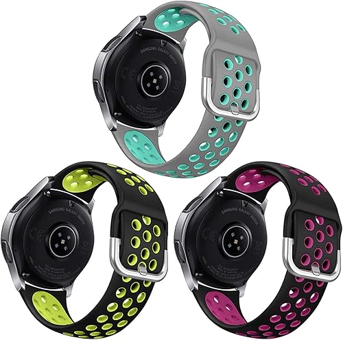 NAHAI - Paquete de 3 correas deportivas compatibles con Samsung Galaxy Watch de 1.61 pulgadasGear S3 Frontier para hombres y mujeres, correa de NAHAI - Paquete de 3 correas deportivas compatibles con Samsung Galaxy Watch de 1.61 pulgadasGear S3 Frontier para hombres y mujeres, correa de