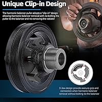 Vista 3 de For GM LS Harmonic Balancer Puller 25264 Crank Pulley Puller for Chrysler Jeep Dodge, Harmonic Damper Puller for Engine Balancer Removal Replacement