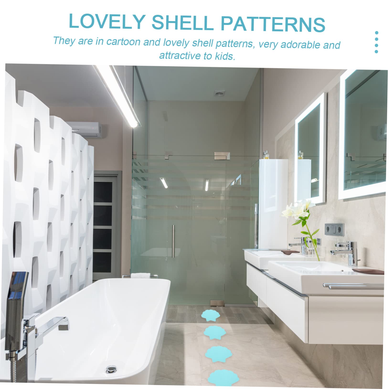 ABOOFAN 5 Juegos baño Pegatinas Antideslizantes Pegatinas Antideslizantes para bañera empuñadura de baño cáscara Pegatinas Antideslizantes Pegatinas para baño Familiar bañera Pegatinas