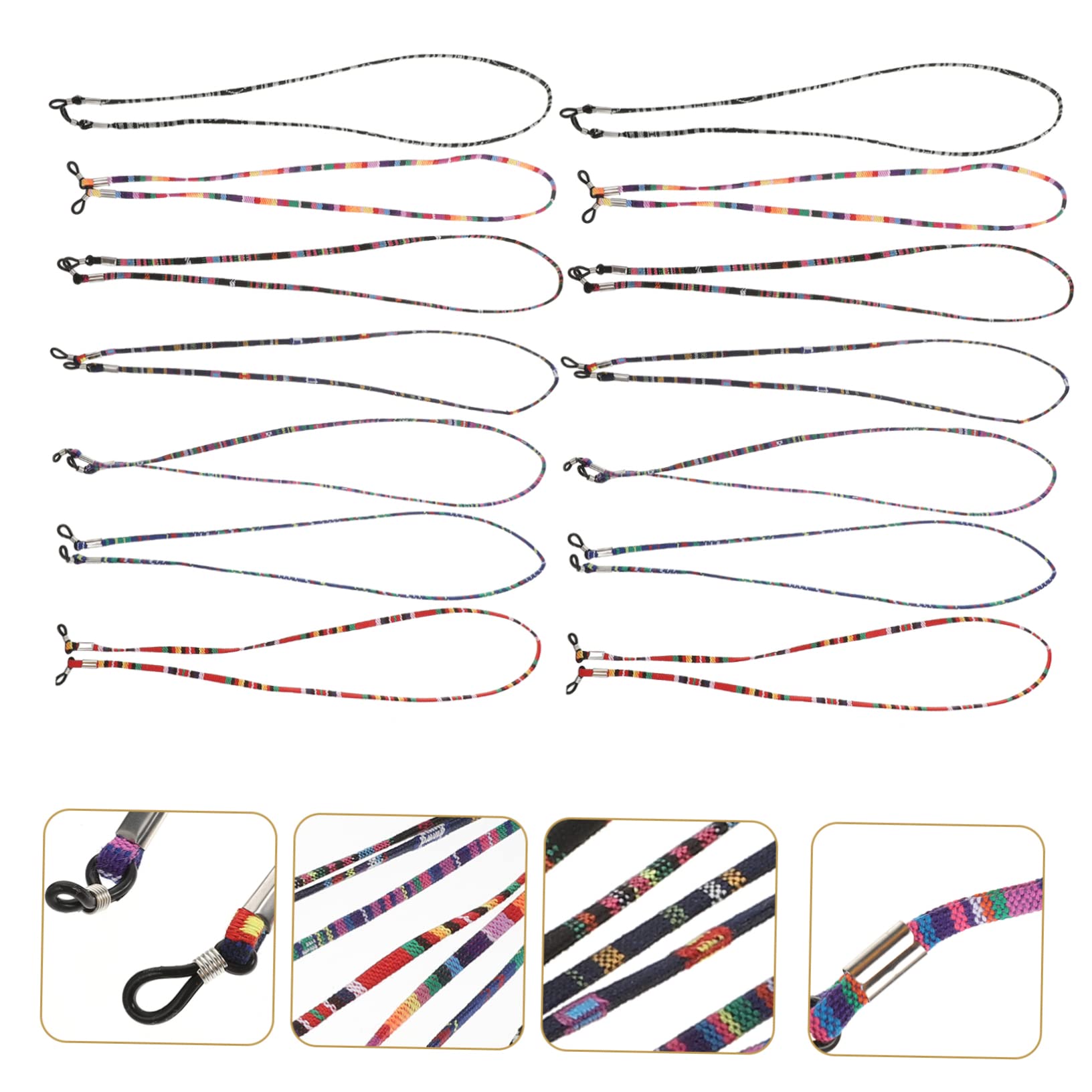 Brillenseil Lanyards Brillenkette Praktische Brillenketten Glashaltekette Brillenhängekette Anti Verlust Brillenhalter Sonnenbrillen Hängeseil Polyester Baumwolle