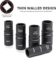 Vista 32 de Neiko 02457A Lug-Nut Key Set, Wheel-Lock Removal Tool Kit for Aftermarket and Factory Wheel Tire Keys, SAE and Metric Lug Sockets, 16 Pieces