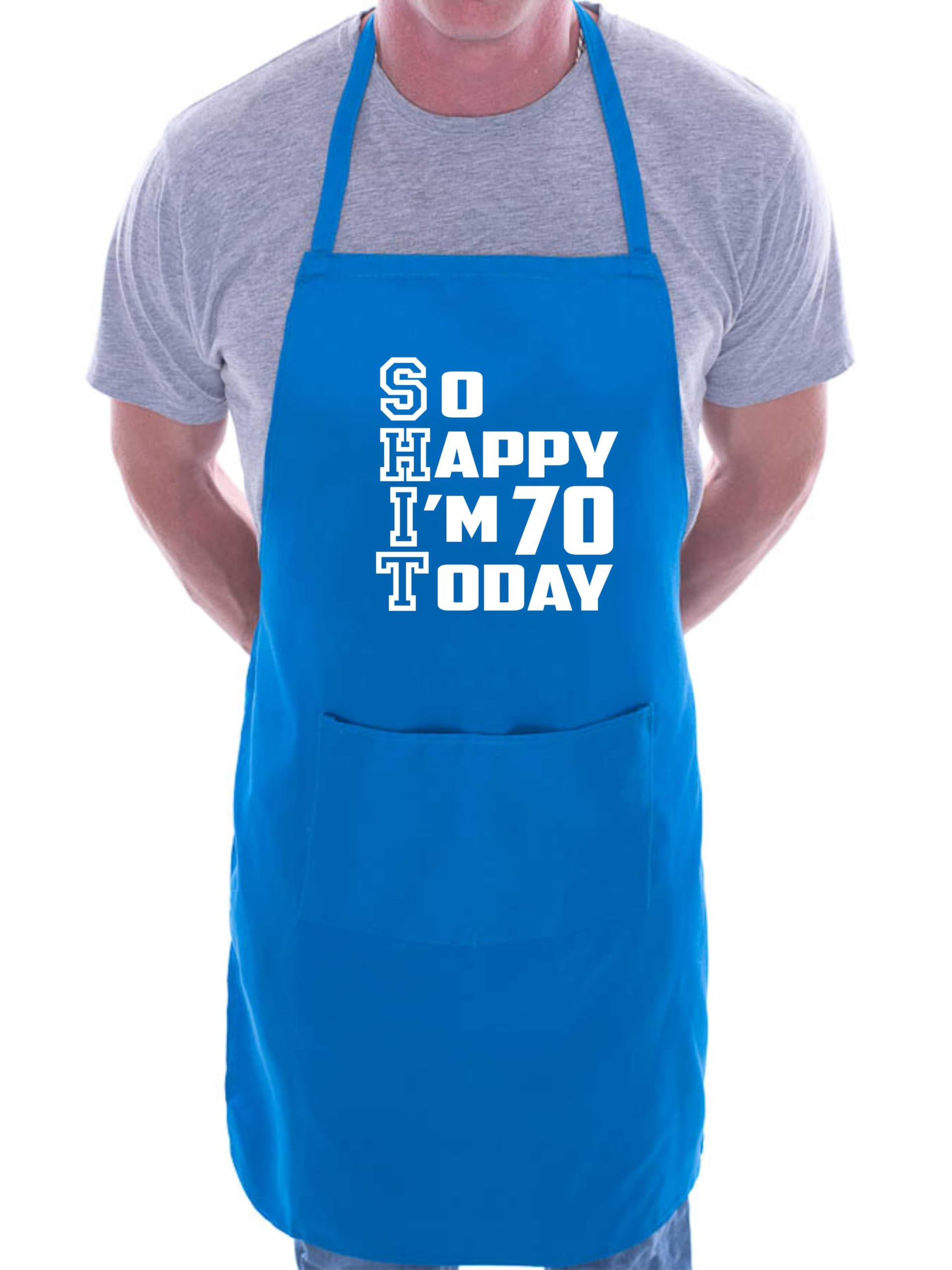 Print4U Apron Funny 70th Birthday Gift For Men & Ladies Turning 70 Present Blue