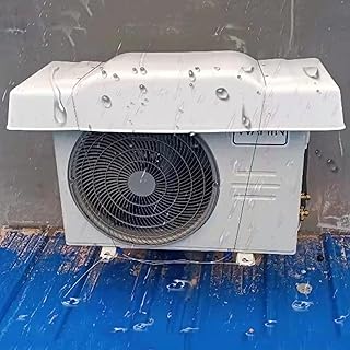 Cubierta De La Unidad De Aire Acondicionado De Ventana Exterior Unidad De Aire Acondicionado Cubierta Superior Para Mini Compresor De Condensador De Bom(Size:95x43x14.5cm/37.4x16.5x5.7in,Color:Blanco)