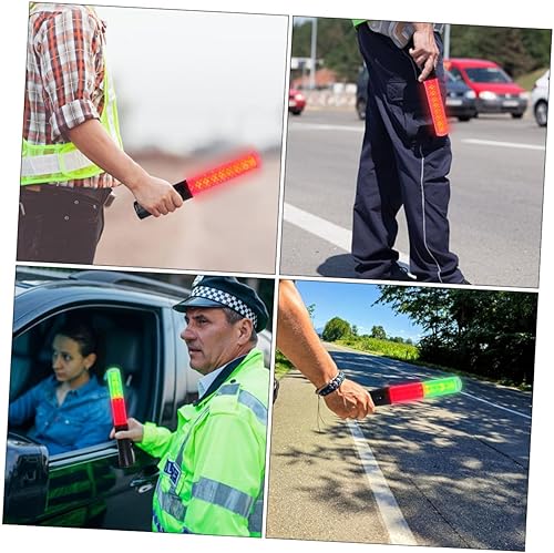 Miniatura 5 de HEALLILY 2 varitas de tráfico LED intermitentes para conciertos, evacuaciones de emergencia y dirección nocturna, iluminación de seguridad