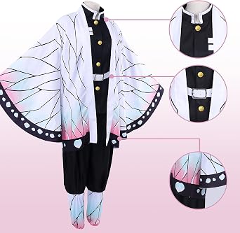 Cosplay Kimono Anime Cosplay Costume,Nezuko Cosplay Kimono for Girls Women,Halloween Costumes Tanjiro Cosplay Costume for Kids & Adults Halloween Carnival Party