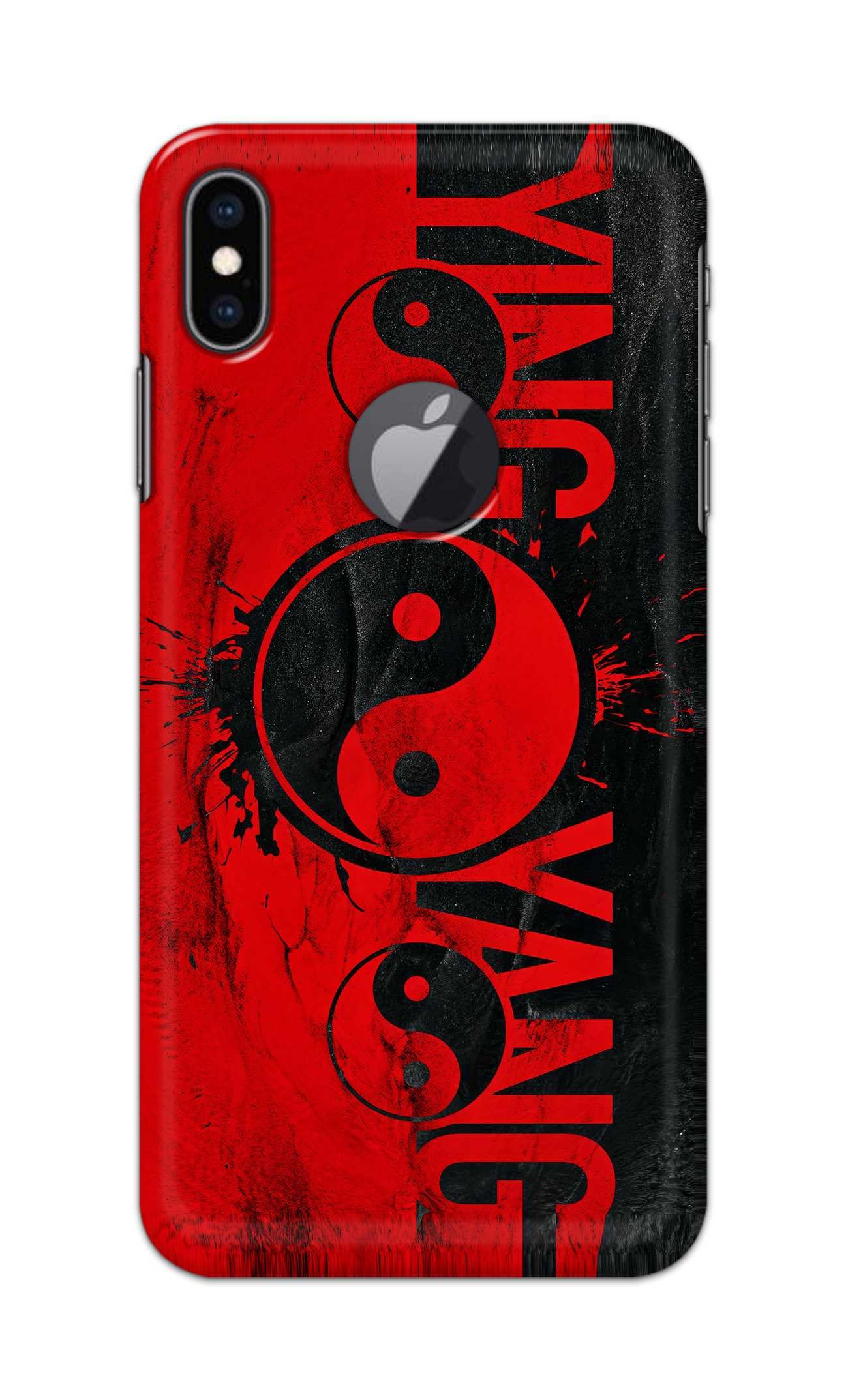 PRINTFIDAA® Printed Hard Back Cover for Apple iPhone Xs Max Logo View Back Cover (Chinese Logo -D1) -190724(AJ)