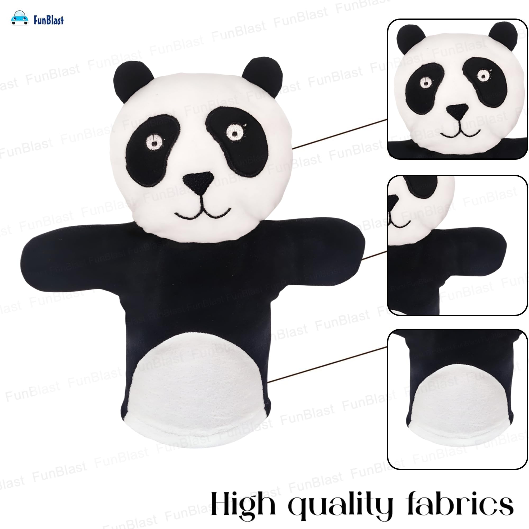FunBlast Hand Puppets for Kids - Story Telling Puppet for Kids, Hand Puppet Toy, Plush Animals Puppet Toys, Fun Play Learning Toys (Panda) 1