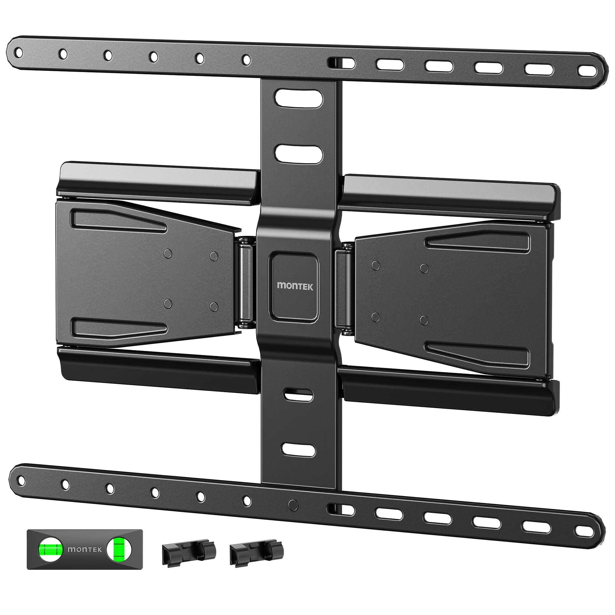monTEK 0.77" Ultra Slim TV Wall Mount for 43-90 Inch TVs, Swivel & Tilt & Leveling & Extension Wall Mount TV Bracket with Articulating Dual Arms, Low Profile Full Motion tv Mount, 4X Weight Tested