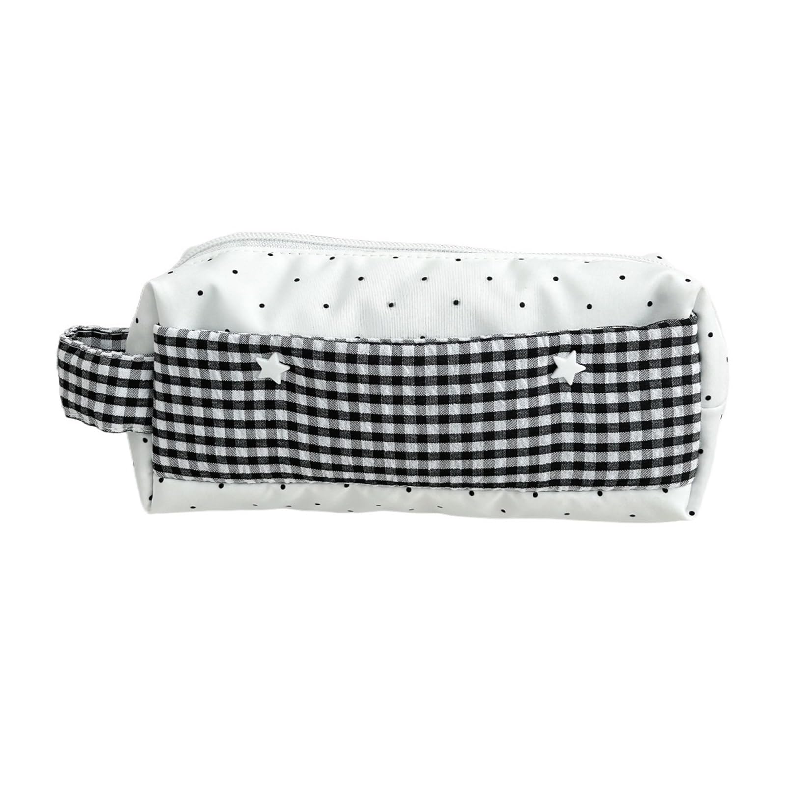 Borsa portapenne for il rientro a scuola | A righe/pois, portatile, grande capacità, multifunzionale, organizer(B)