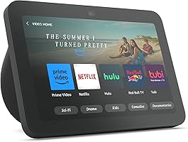 Echo Show 8 (3rd Gen, 2023 release) | Kitchen companion with Alexa, 8" HD display, and spatial audio | Charcoal