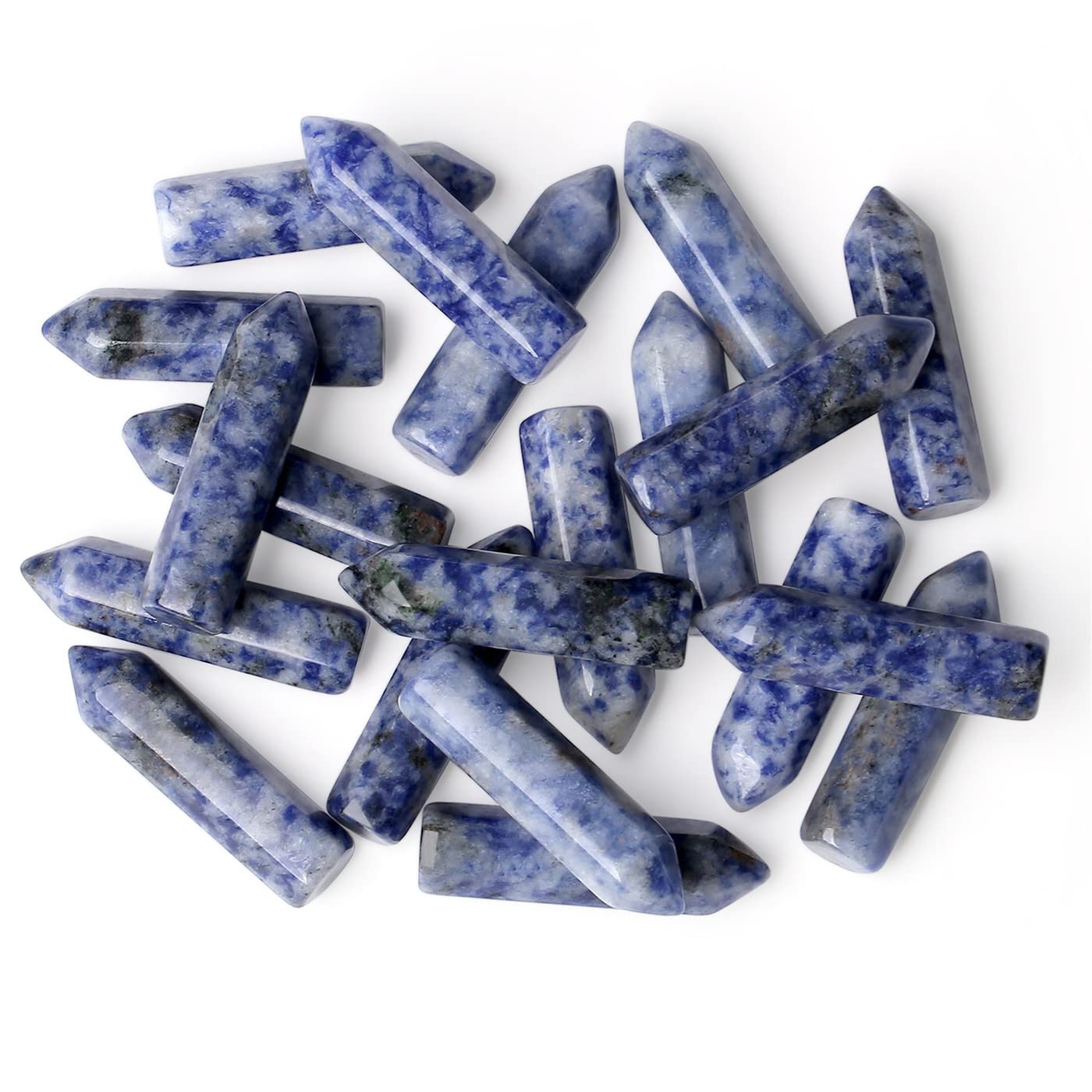 10PCS Turquoise Natural Healing Crystals Stones Sets Polished Tumbled Pocket Gemstones Bulk Hexagonal Points Reiki Energy Balancing Chakra Meditation Therapy Desk Decor Gift - Image 8