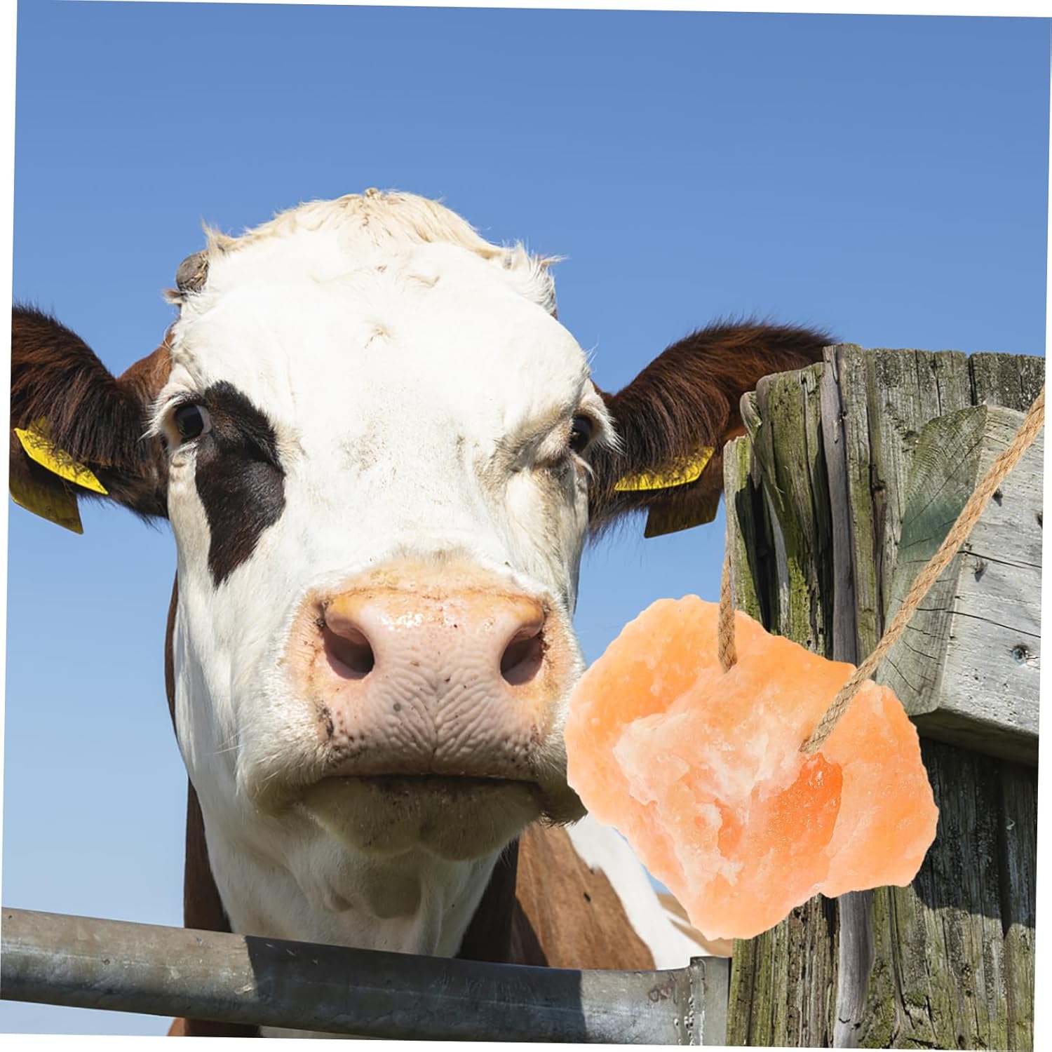 Natural Salt Lick Block for Livestock Hanging Salt Brick for Cattle Sheep and Horses Safe and Durable for Healthy Growth