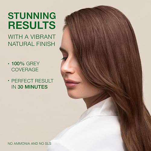 Miniatura 5 de Naturigin Tinte permanente para el cabello, marrón ceniza claro 5.2, sin amoníaco, 100% cobertura de canas, fórmula natural nutritiva, para todo