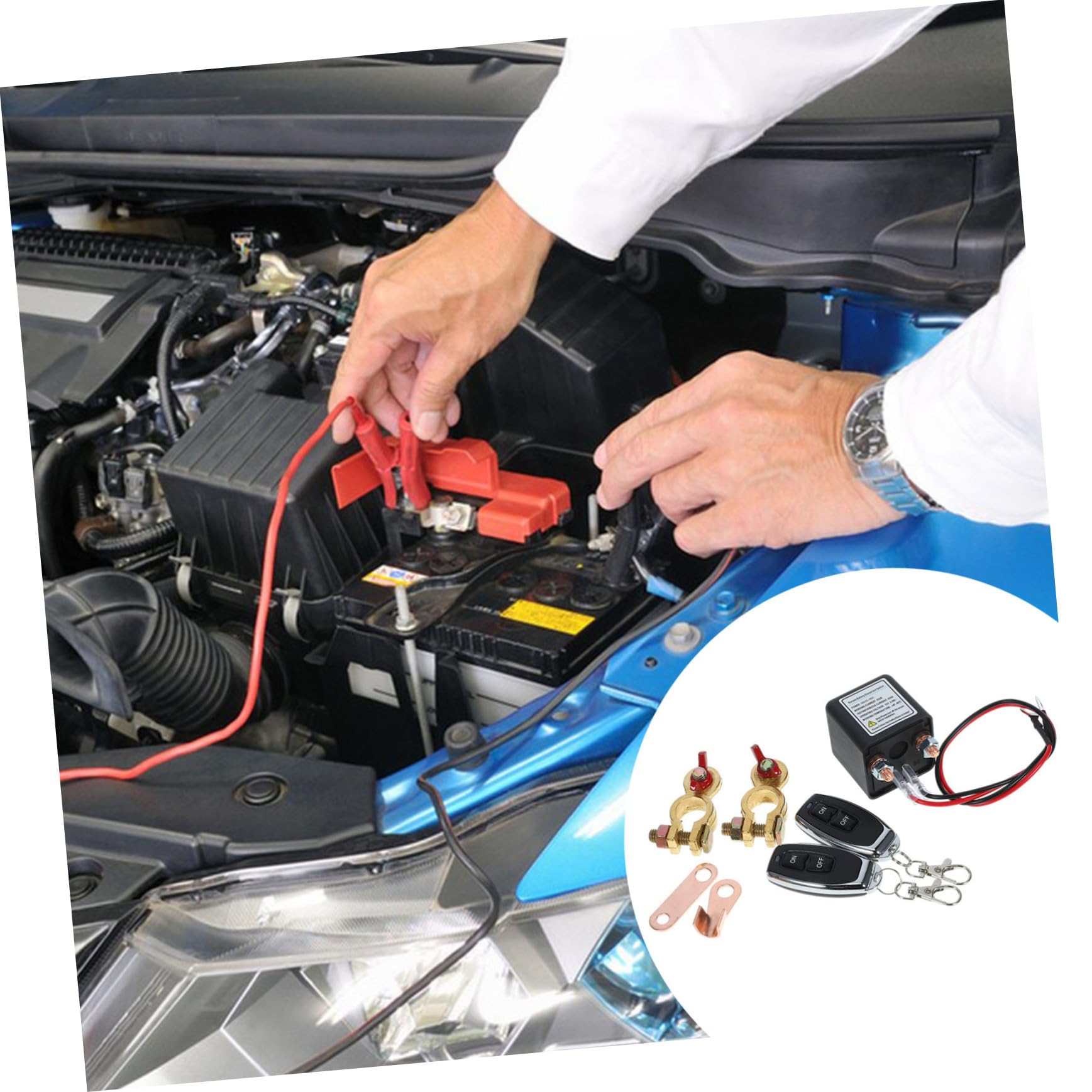 OUNONA Automotive Battery Cut Off Vehicle Battery Disconnect Terminal Quick Car Terminal Supplies Easy Remote Control Switch