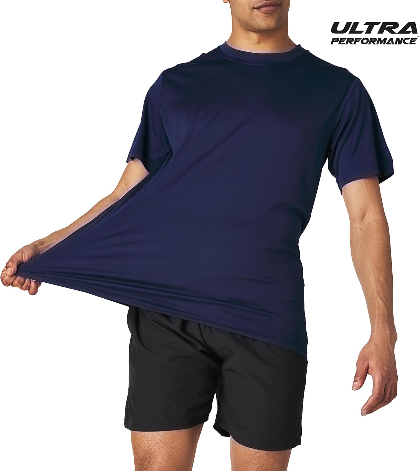 Men’s Athletic Short Sleeve Gym Workout T-Shirts 2 Pack Mens Dry Fit Tees Moisture Wicking Crew Neck Running T Shirt for Men - Image 2