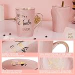 Aunt Gifts from Niece Nephew - Christmas Mothers Day Gifts for Aunt - Best Auntie Ever Mug - Funny Birthday Gifts for Auntie, Anutie in Law - 14oz Pink Marble Ceramic Coffee Mug Printed with Gold