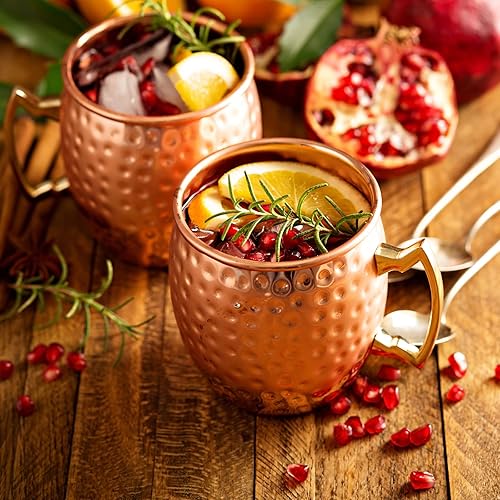 Miniatura 6 de Moscow Mule - Juego de tazas de 9 a 20 onzas de acero inoxidable 304 con 4 popotes, 1 jigger, gran comedor, barra de entretenimiento, juego de 4