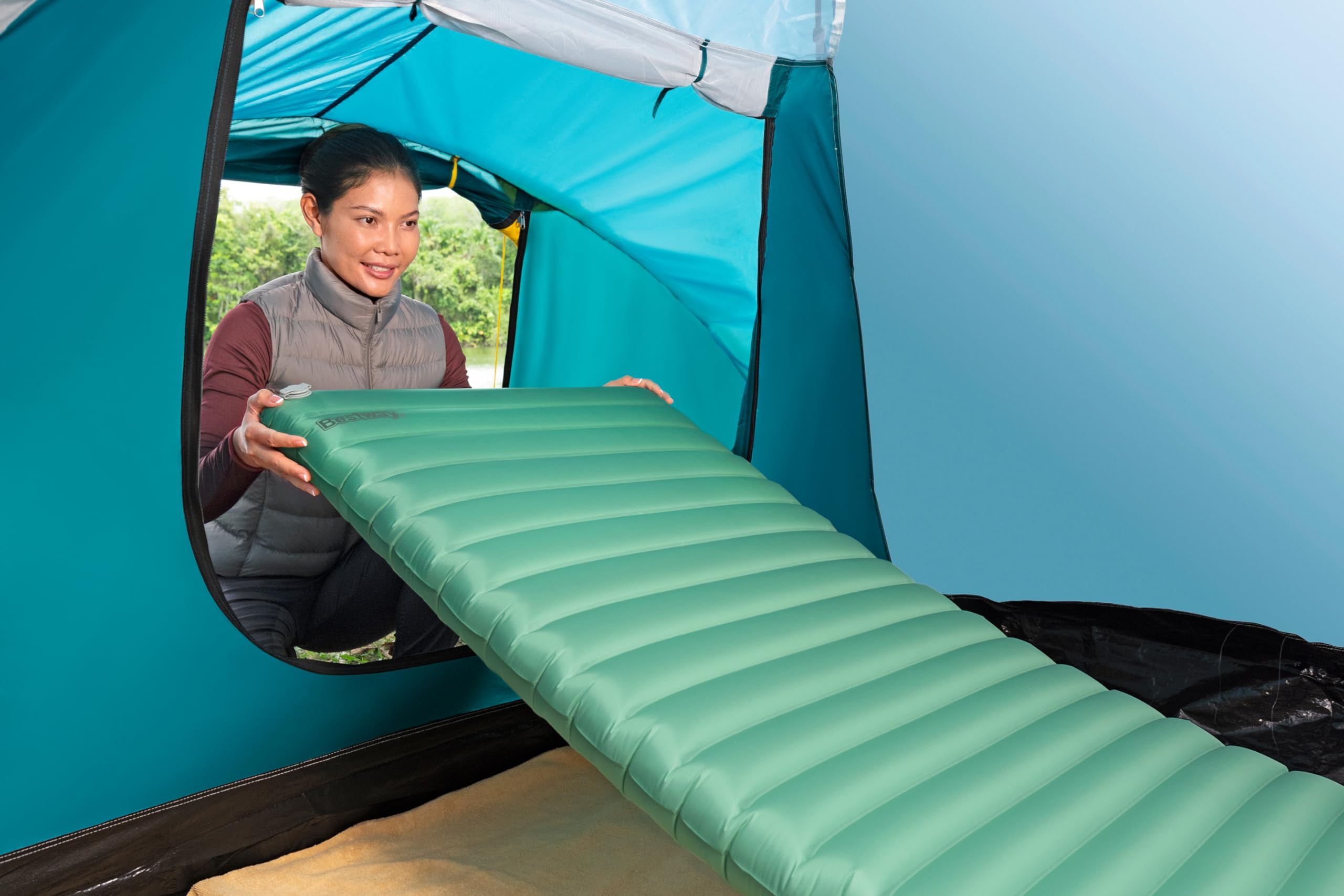 Bestway aufblasbare Single-XL-Isomatte AdventuRest 198 x 71 x 7,5 cm