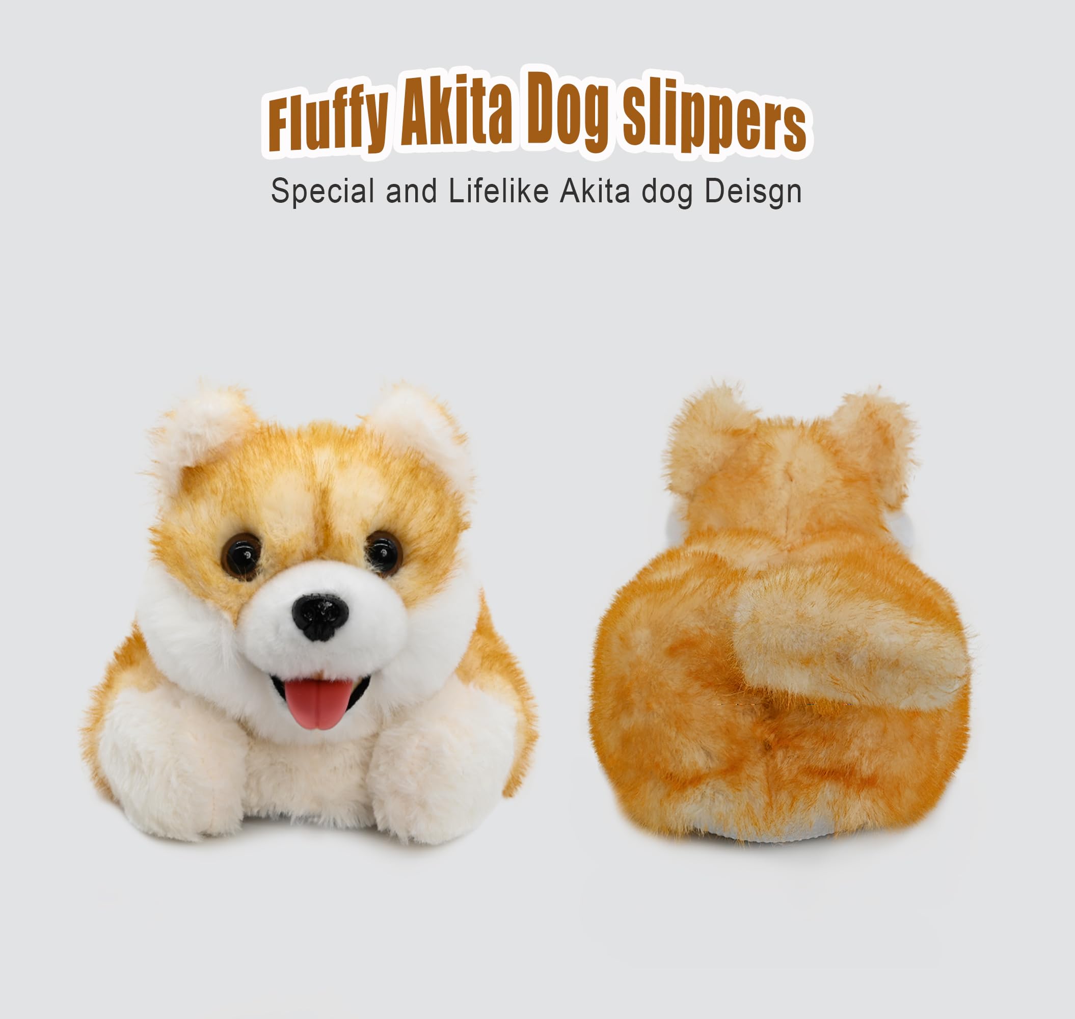Onmygogo Fuzzy Winter Animal Dog House kapcie dla mężczyzn i kobiet