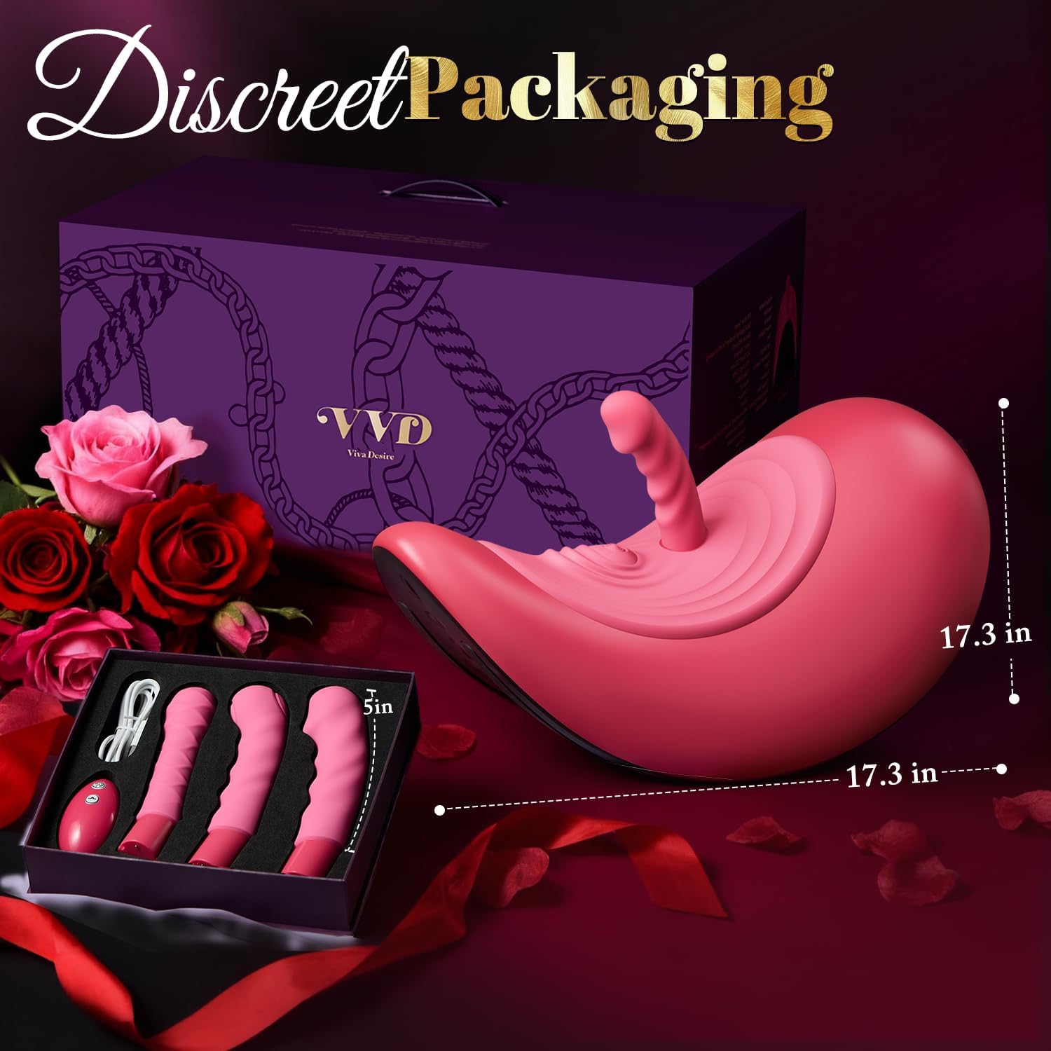 TIVINO Riding Sex Machine Dildo Vibrator with Sex Saddle for Clitoral Anal Pleasure, Cowgirl Sex Furniture for Bedroom Heating Flapping Vibrator, Vibrating Adult Sex Toy Thrusting Machine for Women