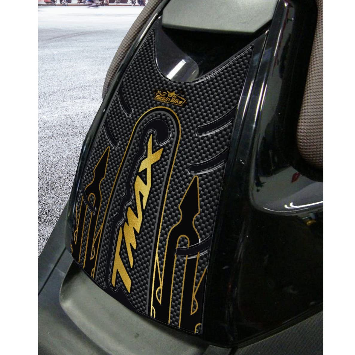 Adhesivos 3D Para Scooter Pegatinas 3D De Resina Para Carter De 500-530 (2001-2016) - Protección Y Decoración, Color Plata Carbono Yamaha Tmax