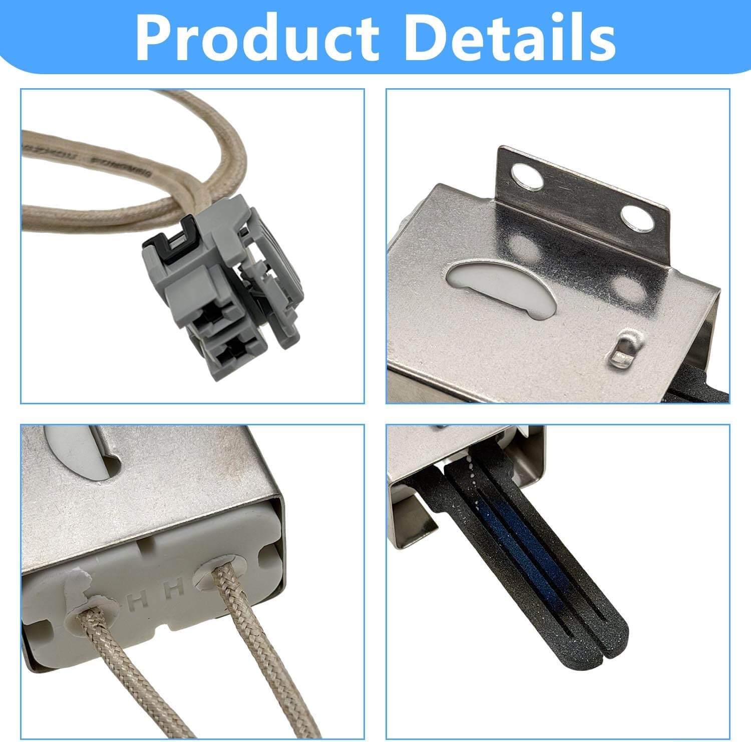 WB28X28781 Igniter Glowbar Compatible with GE Gas Range Models CGB550P2M1S1 CGB550P3M1D1 CGS750 CGS995SEL2SS JGBS86 JGSS86 PGB965BP1TS PGS960BEL1TS Replace PD00047144 AP6301329 PS12295285 4586444