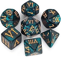 Vista 31 de CiaraQ DND - Juego de dados poliédricos con bolsa de dados para juegos de rol de Calabozos y Dragones, RPG MTG, juegos de mesa