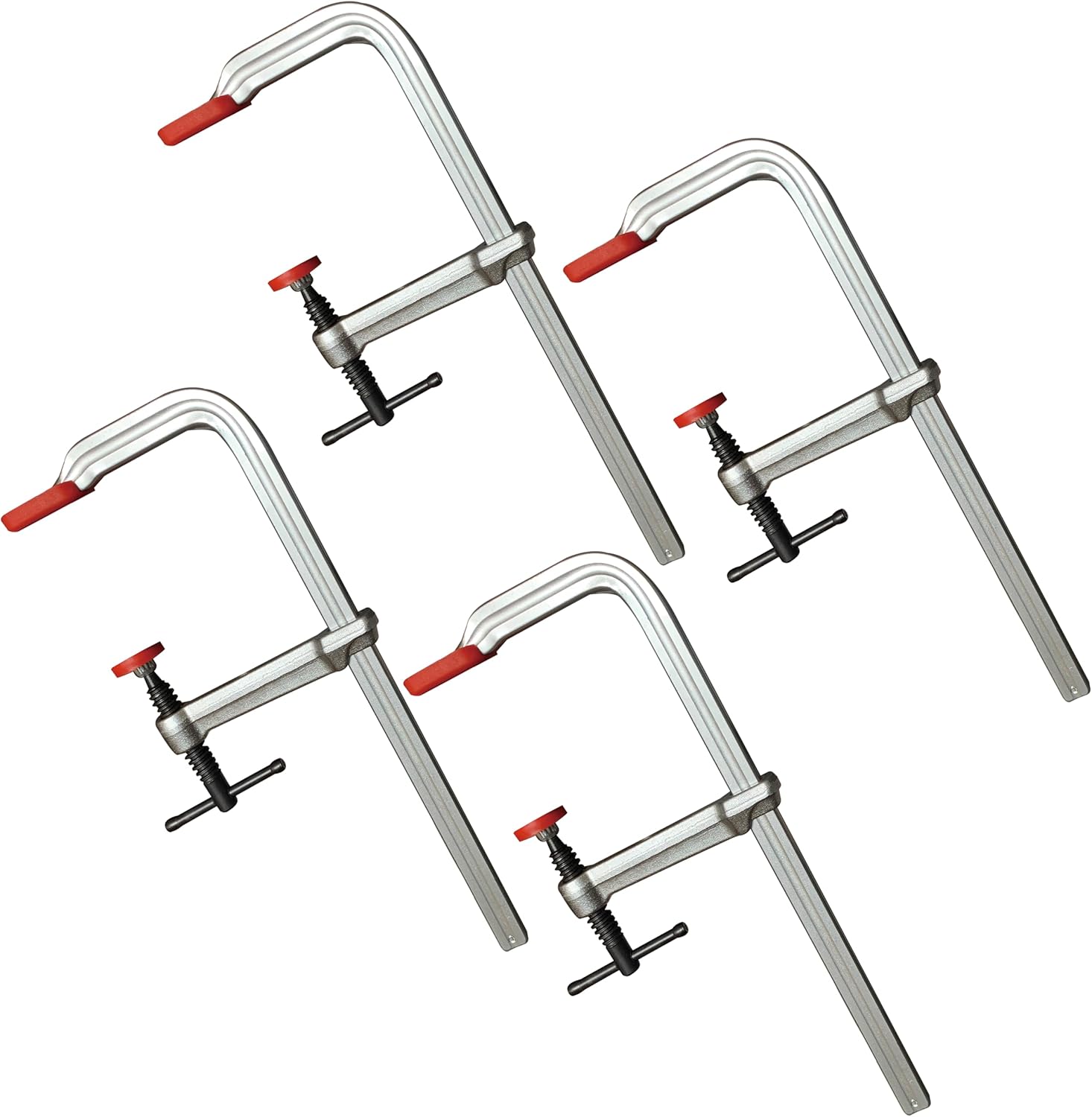HimaPro 12 Inch Heavy Duty Bar Clamp Set, 4 Pack – Drop Forged Steel F-Clamps with 1200 lbs Load Capacity and 4-3/4 Inch Throat Depth for Welding, Woodworking, and Metalworking