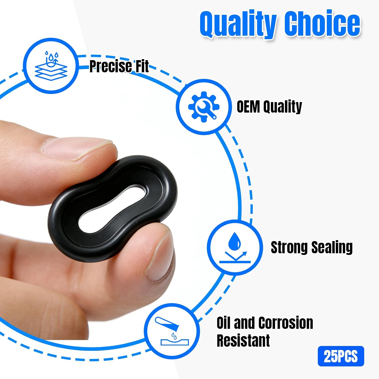 25PCS M12 Rubber Oil Drain Plug Gasket Replaces 097-119, 097-836CD, 12616850, 66451, 3536966 Fits Chevy, Ford, Buick, Cadillac, GMC, Hummer, Oldsmobile, Pontiac, Saturn (OD: 20.3mm × ID: 11.8mm)