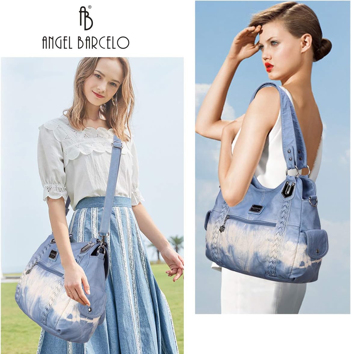 Angel Barcelo Purses for Women Soft PU Leather Shoulder Bag Crossbody Purse and Handbags