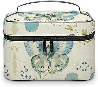 Makeup Bag Circles And Green Dots Printed Lar...