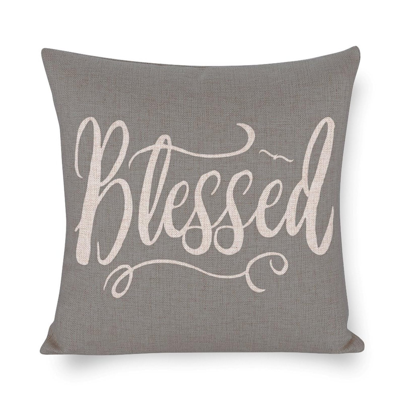 MaSiledy Pillowcase Farm Decorations Pillow Case Blessed Quote Pillow Case Blessed Soft Throw Pillows for Couch Cushion Case for Sofa Couch 16"x16"