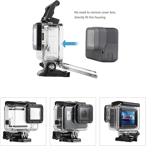 Miniatura 2 de SOONSUN Carcasa impermeable con 4 filtros de buceo para GoPro Hero 7 6 5 Black and Hero (2018) - Rojo, rojo claro, magenta, 5 filtros macro para