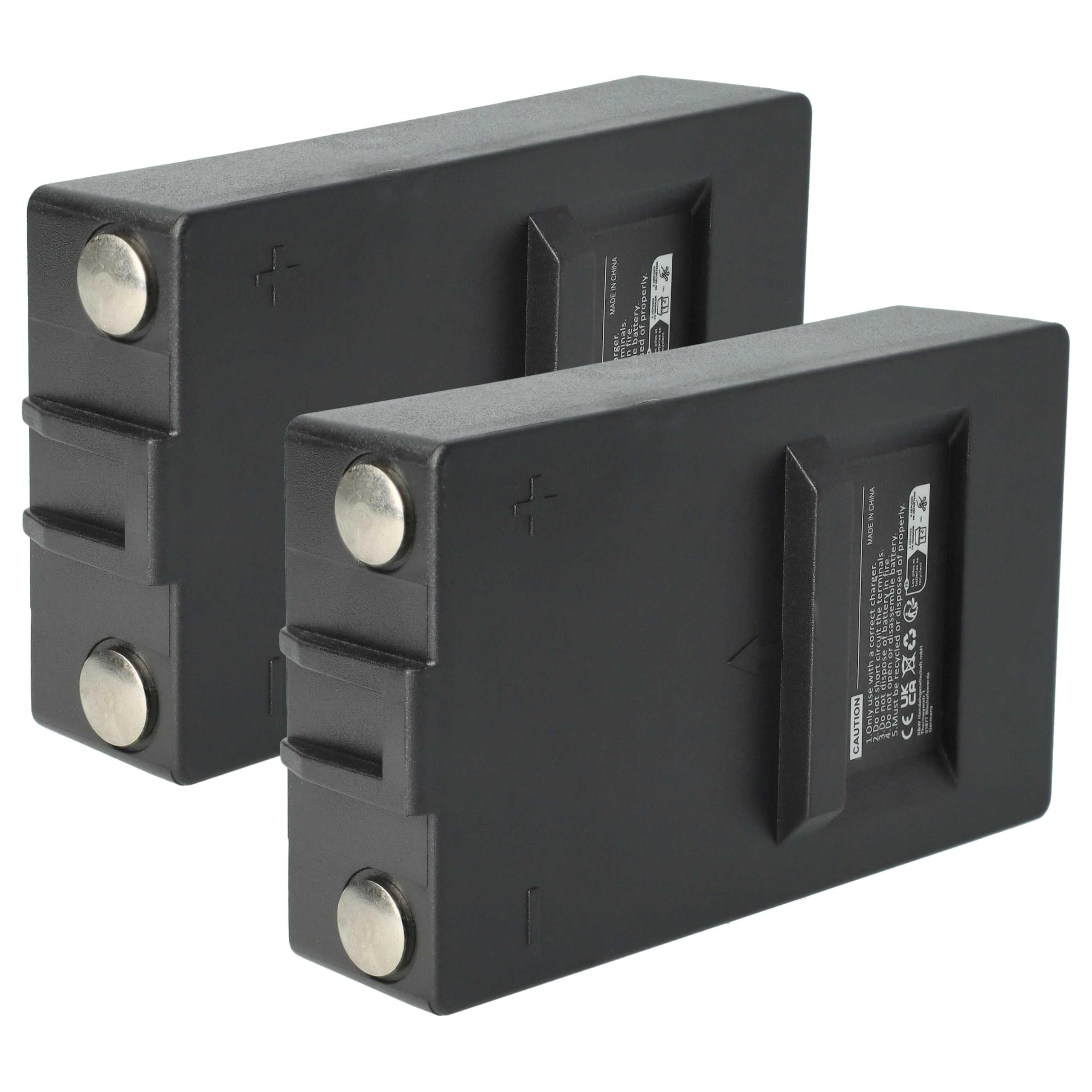 vhbw 2x batteria compatibile con Hiab CombiDrive 4000 Radiocomando Industriale, Telecomando (2000mAh, 7,2V, NiMH) - Nero