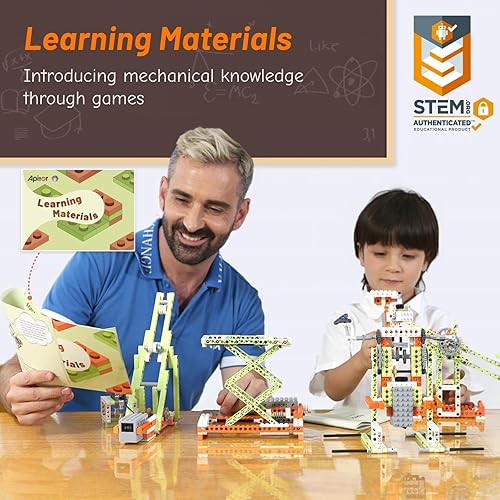 Miniatura 4 de Apitor Kit de construcción STEM 14 en 1, juguetes educativos de construcción de ciencia electrónica para niños de 8 a 12 años, palancas, engranajes