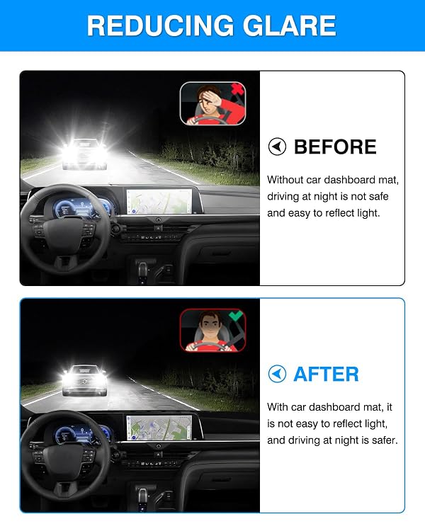 Autorder Dashboard Cover Mat Fit for 2023-2025 2026 Toyota Crown Accessories Dash Cover Flannel Dash Mat Sunshade Glare UV Rays Protector by Autorder - Used condition - Image 4