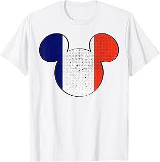 Disney Mickey Mouse Logo France Flag Fill T-Shirt