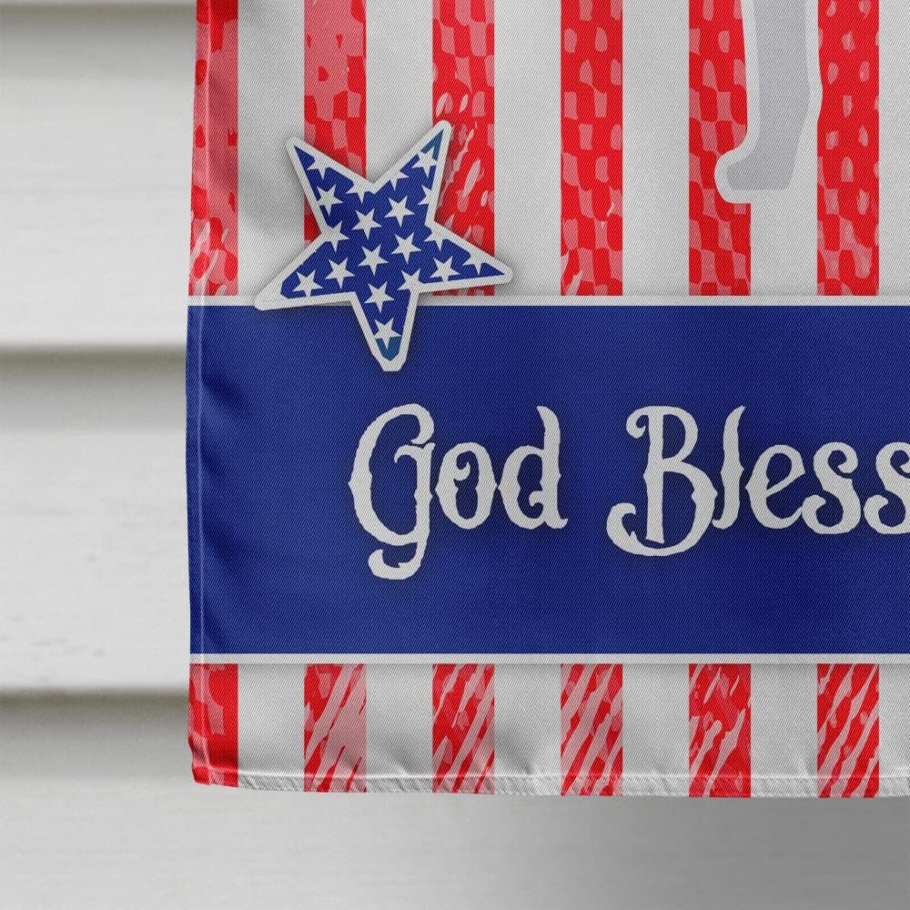 Caroline's Treasures BB3298CHF USA Patriotic American Foxhound House Flag Large Porch Sleeve Pole Decorative Outside Yard Banner Artwork Wall Hanging, Polyester, House Size, Multicolor