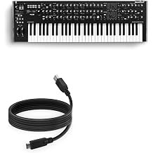 BoxWave Cable Compatible with Novation Summit - DirectSync - USB B to USB 3.1 Type C, USB B to C Sync Cable - 6ft - Black