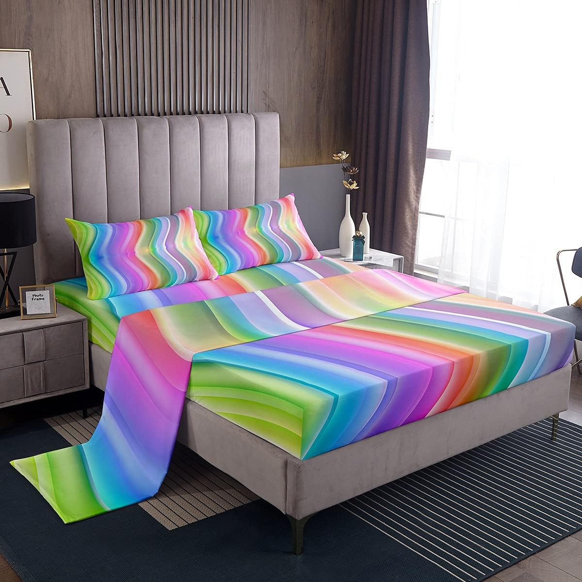 rainbow sheet set full