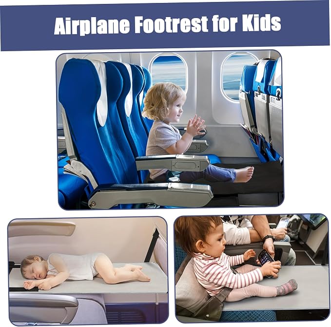 Cama avión portátil para niños con patrón de dibujos miniatura 4