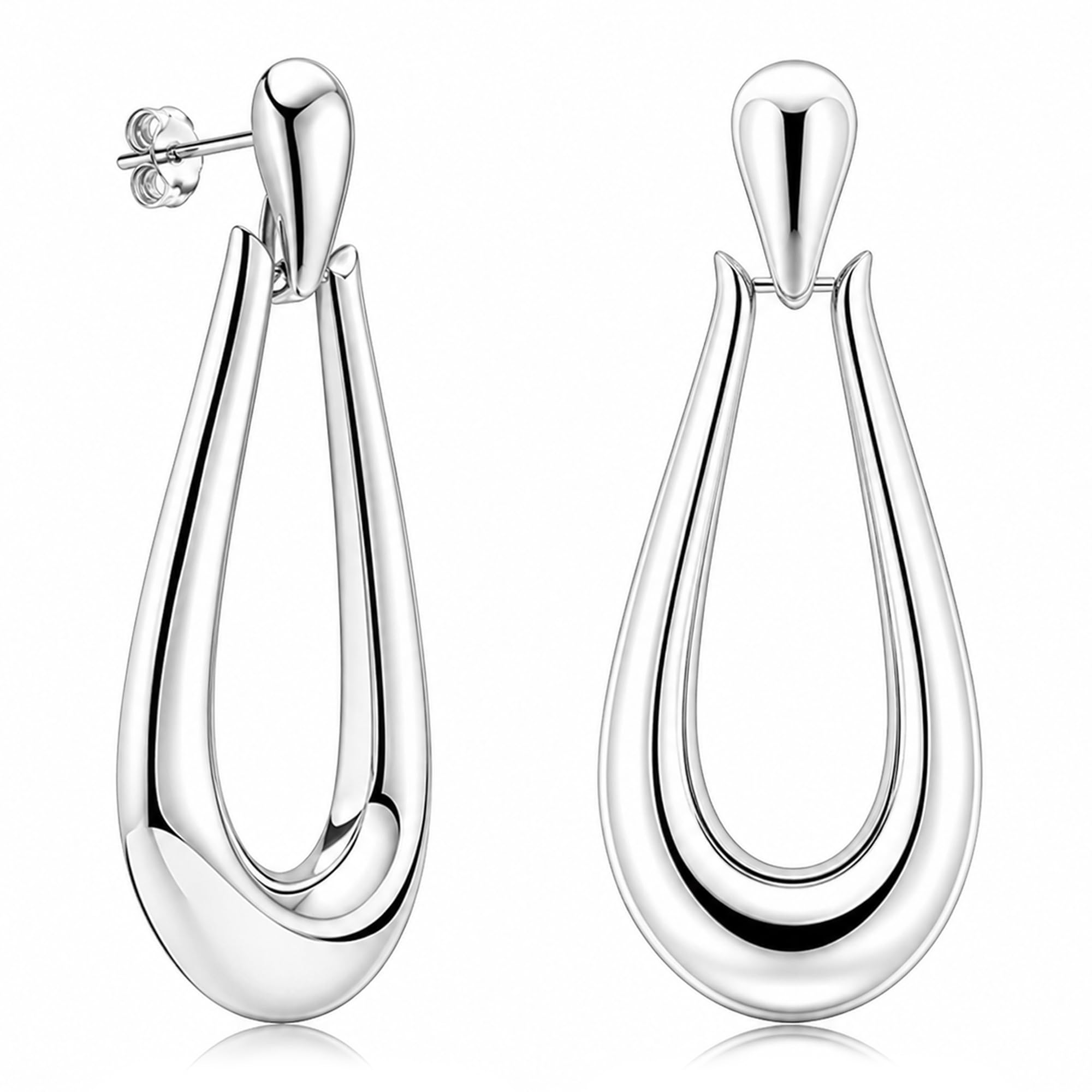 Mothers Day Gift for Mom 925 Sterling Silver Lissara Oval Drops (Rose-Gold) for Women-image-27